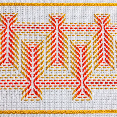 Detalhe do vagonite laranja